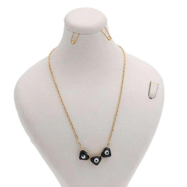 گردنبند دخترانه مدل چشم نظر قلب کد 12616
