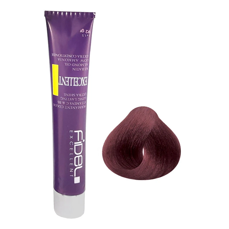 رنگ مو فیدل اکسلنت شماره 4P حجم 100 میلی‌لیتر رنگ مرواریدی تیره