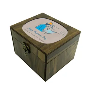 جعبه هدیه مدل  چوبی طرح روز مهندس کد 5571419