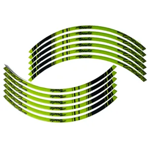 پد برچسب دور رینگ موتور سیکلت وارون مدل W-51-GREN مناسب برای آپاچی بسته 12 عددی