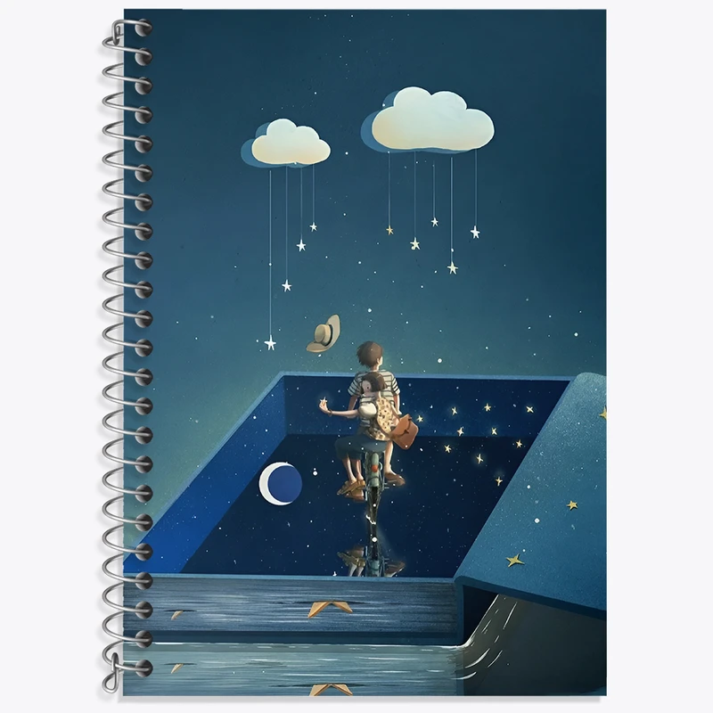 دفتر زبان 50 برگ خندالو مدل سه خط طرح کتاب ماجراجویی کد N3090