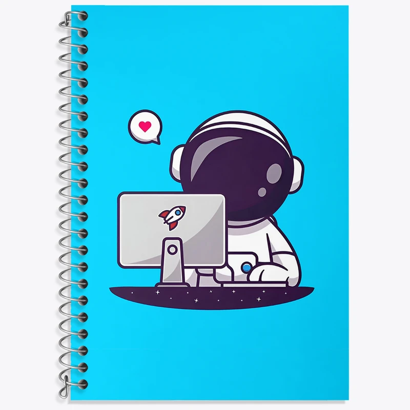 دفتر لغت 50 برگ خندالو طرح فضانورد بامزه کد N5166