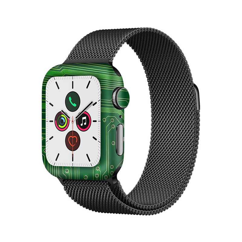  برچسب ماهوت طرح Green-Printed-Circuit-Board مناسب برای اپل واچ Watch 5 40mm