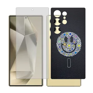 Glass Together model matte screen protector for Samsung Galaxy S24 Ultra mobile phone with back cover sticker