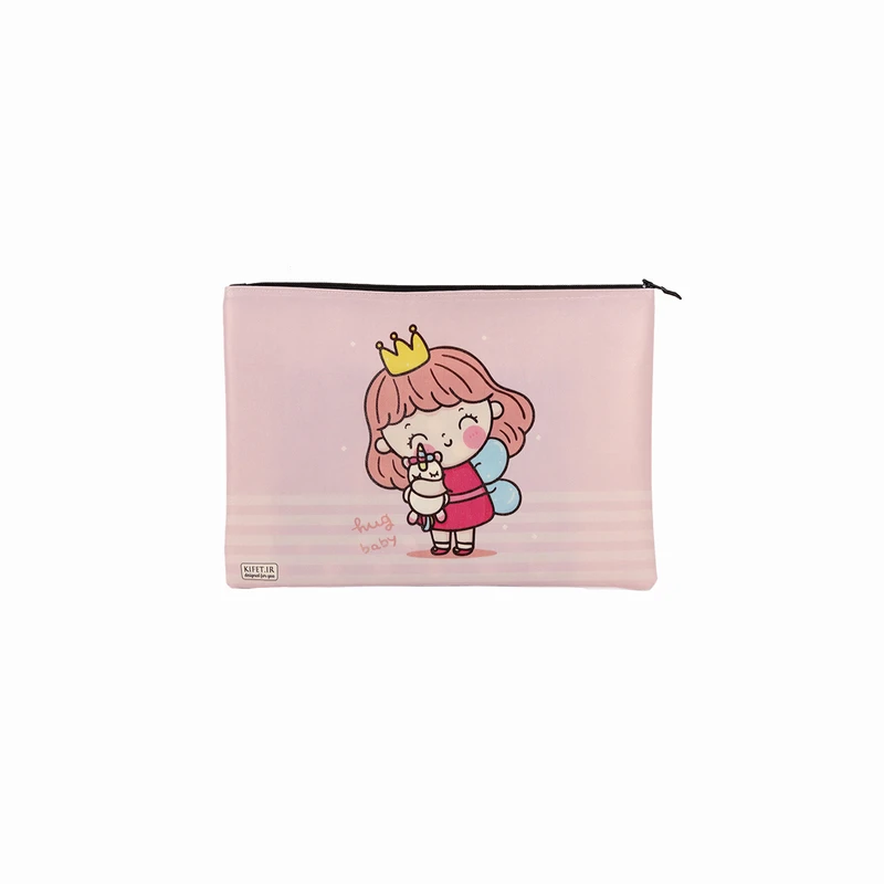 پوشه زیپ‌دار کیفت مدل پرنسس کد1 سایز A4