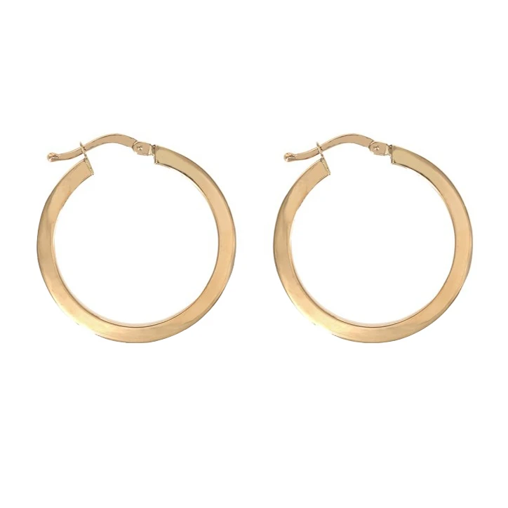 گوشواره حلقه‌ای طلا 18 عیار زنانه دوست خوب مدل Chunky hoop