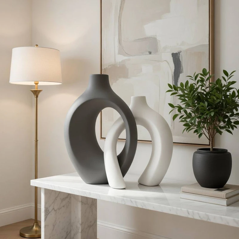 گلدان دکوری مدل دلبر بسته دو عددی