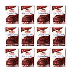 پودر کیک کاکائویی کهربا بسته 12 عددی 