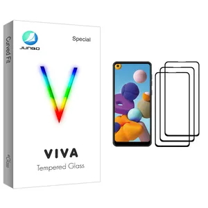 Junbo Viva Glass Screen Protector For Samsung Galaxy A21 Pack Of 3