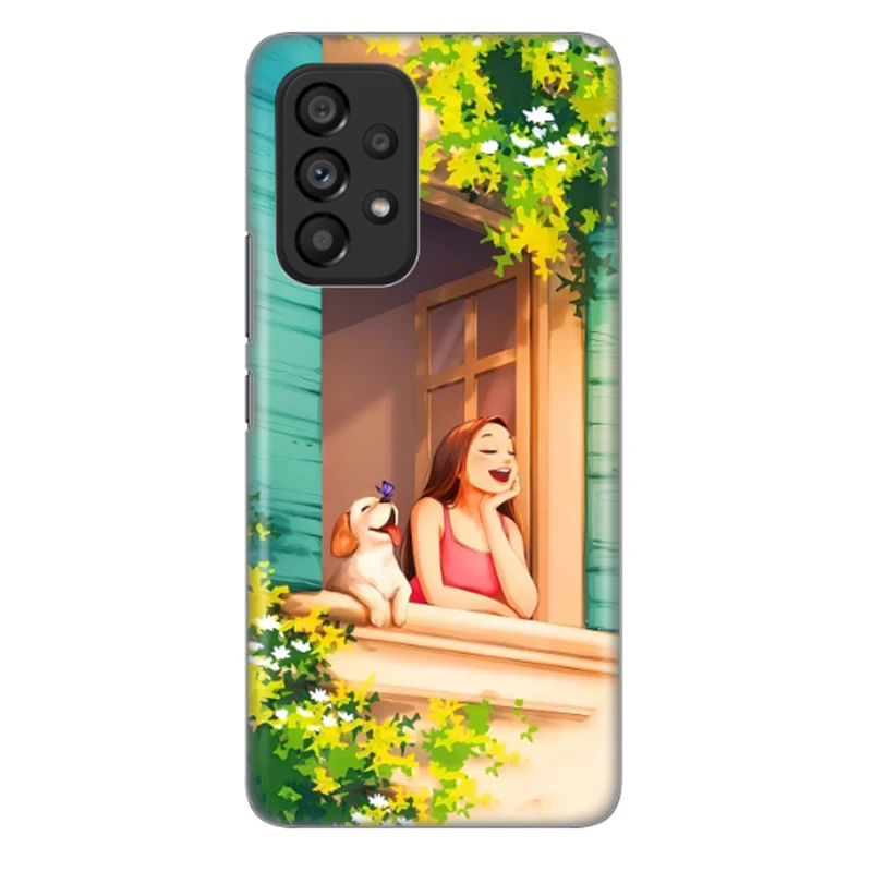 کاور طرح دختر و پنجره کد DIMO-015 مناسب برای گوشی موبایل سامسونگ Galaxy A73 5G / Galaxy A73 