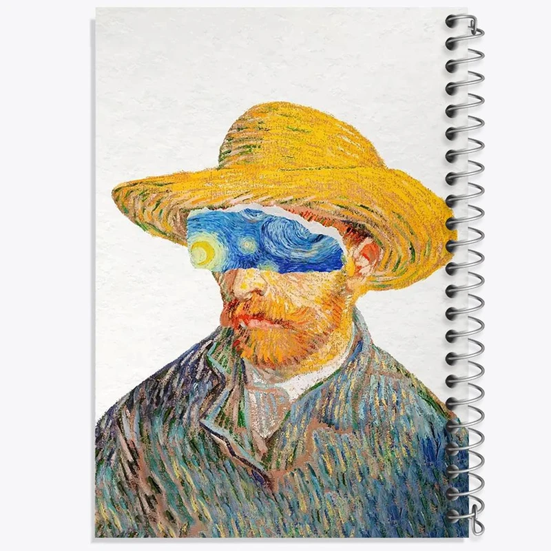 دفتر ژورنال نویسی 50 برگ خندالو مدل نقطه ای طرح ونسان ونگوگ کد 25445