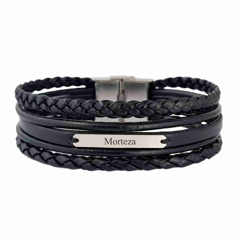 دستبند نقره مردانه لیردا طرح اسم مرتضی دستبند نقره مردانه لیردا طرح اسم مرتضی