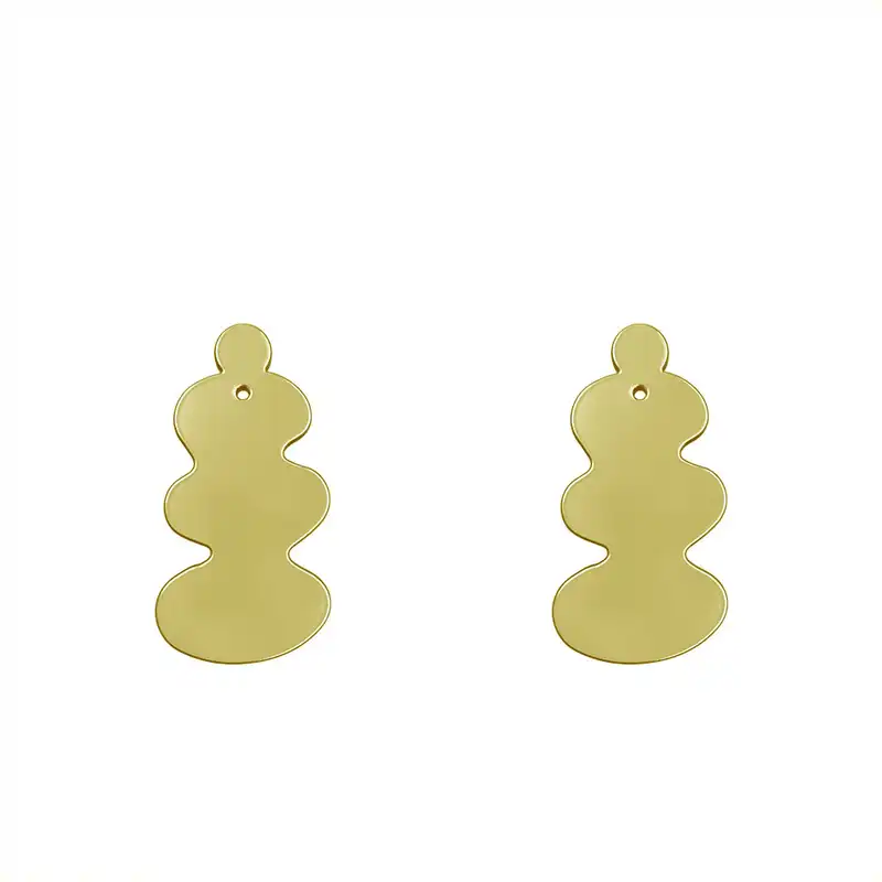 گوشواره طلا 18 عیار زنانه مدوپد مدل هندسی کد GA1-15108