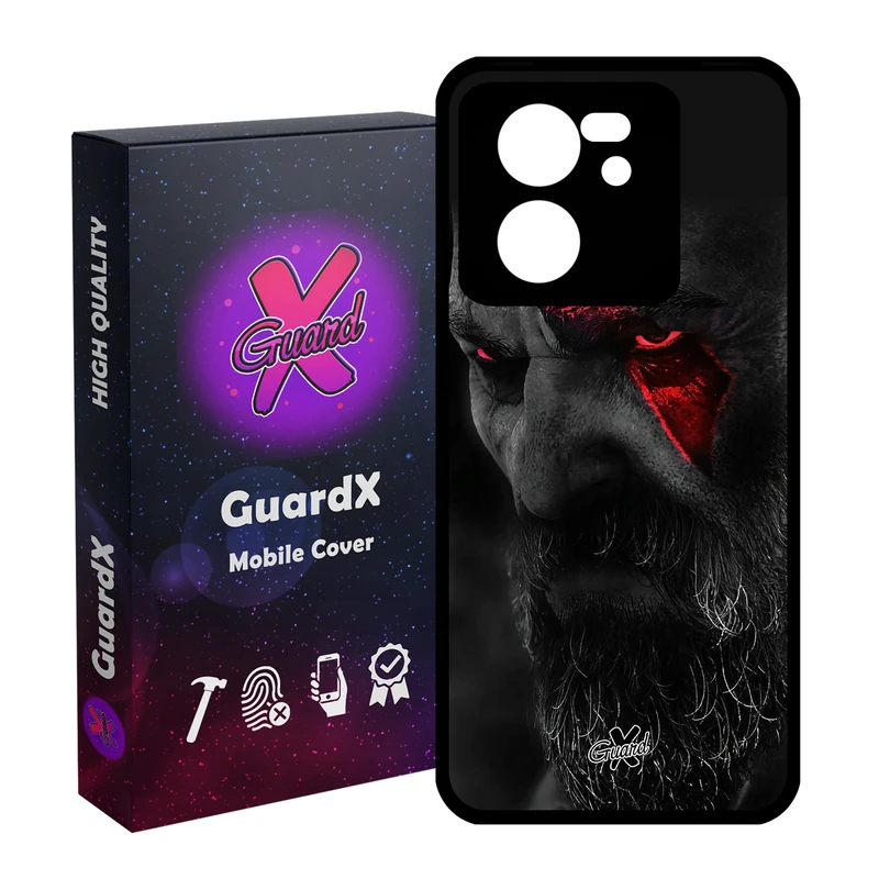 کاور گارد ایکس طرح God of War مدل Glass10349 مناسب برای گوشی موبایل شیائومی 13T/13T Pro/Redmi K60 Ultra