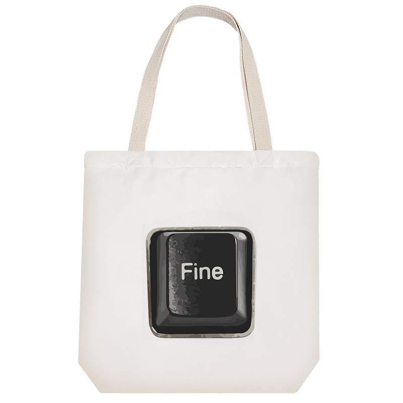 ساک خرید خندالو طرح دکمه Fine کد 10336