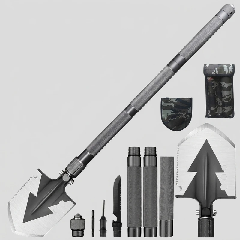 بیلچه سفری مدل چندکاره تاشو TAC100