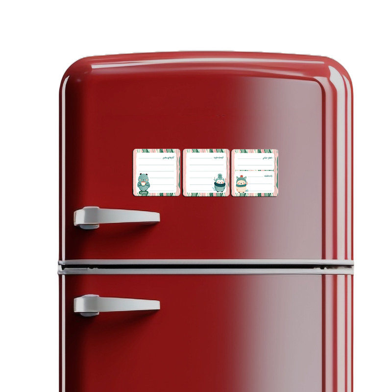 تخته وایت برد لاژید مدل برنامه ریزی سایز 9X9 سانتی متر مجموعه 3 عددی