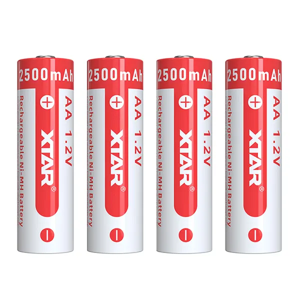 باتری قلمی قابل شارژ اکستار مدل 1.2V AA 2500mAh بسته چهار عددی