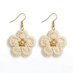 Handmade Crochet Flower Earrings