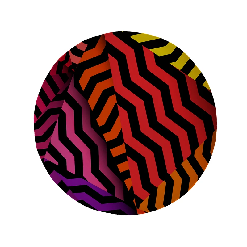 پادری مدل دایره طرح زیگزاگ کد 5329 سایز 90 × 90 سانتی متر 