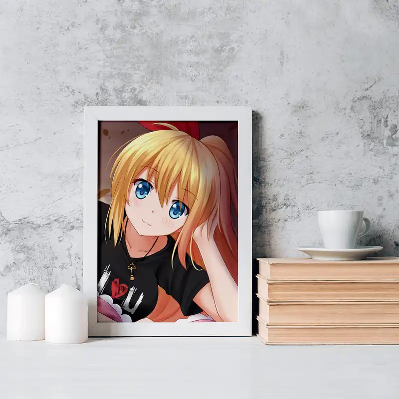 تابلو خندالو مدل انیمه عشق دروغین کد 17160