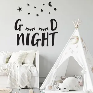 استیکر دیواری کودک مدل شب بخیر کد 12