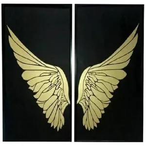 تابلو نقاشی ورق طلا مدل بال فرشته کد 8818645 مجموعه 2 عددی