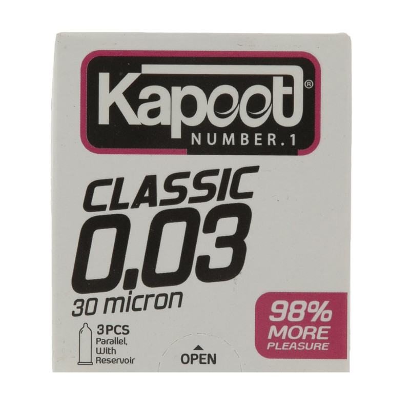 کاندوم کاپوت مدل Dotted Lubricated Classic مجموعه 3 عددی کاندوم کاپوت مدل Dotted Lubricated Classic مجموعه 3 عددی