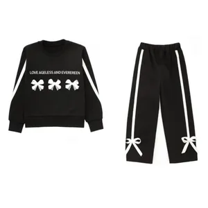 ست بلوز و شلوار راحتی دخترانه مدل پاپیون شب