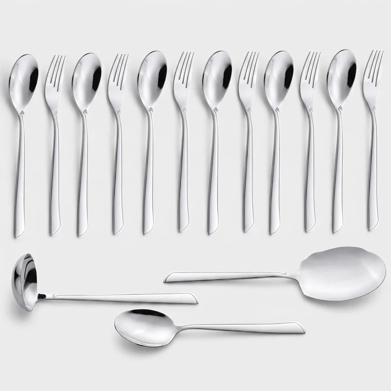 سرویس قاشق و چنگال 15 پارچه جی فی نی مدل g-252