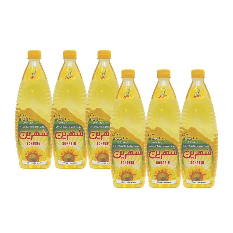 روغن ذرت و آفتابگردان سهرین -۹۰۰ میلی لیتر مجموعه ۶ عددی