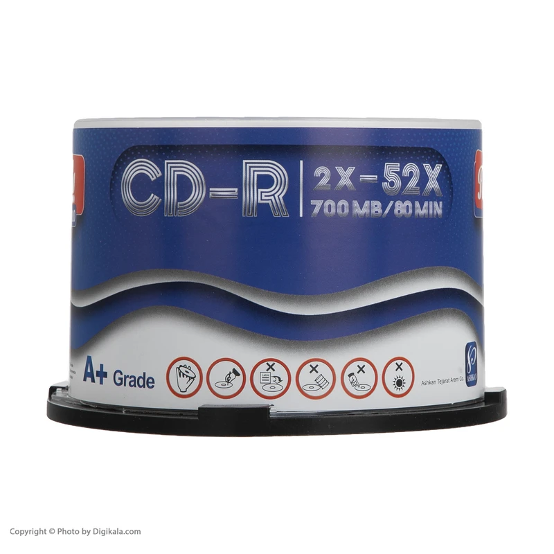 عکس شماره 4 : سی دی خام پارسیکار مدل jm4000 بسته 50 عددی