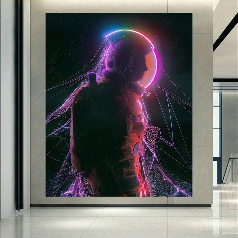 تابلو بوم طرح فضانورد مدل تار عنکبوت کد AR6290