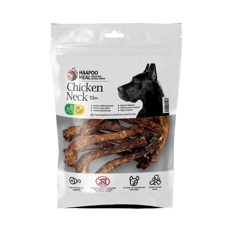 تشویقی سگ هاپومیل مدل گردن مرغ کد Chicken Neck وزن 100 گرم