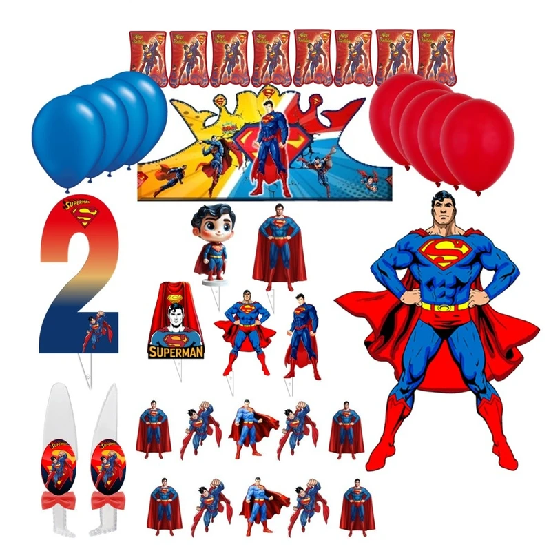 مجموعه 38 عددی تم تولد مدل اونجرز طرح سوپرمن کد 02