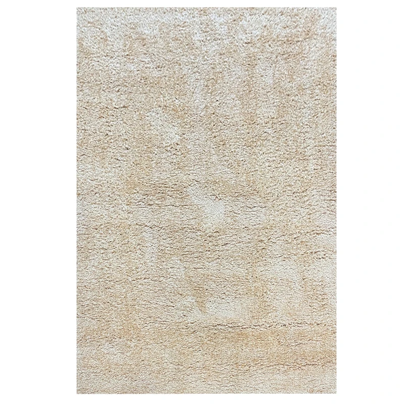 فرش ماشینی 320 شانه فرش مهدیان زمینه طلایی حاشیه طلایی مدل شگی فلوکاتی