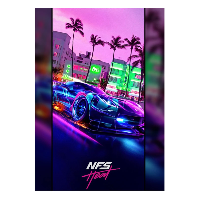 پوستر طرح گیم نید فور اسپیید Need for Speed Heat