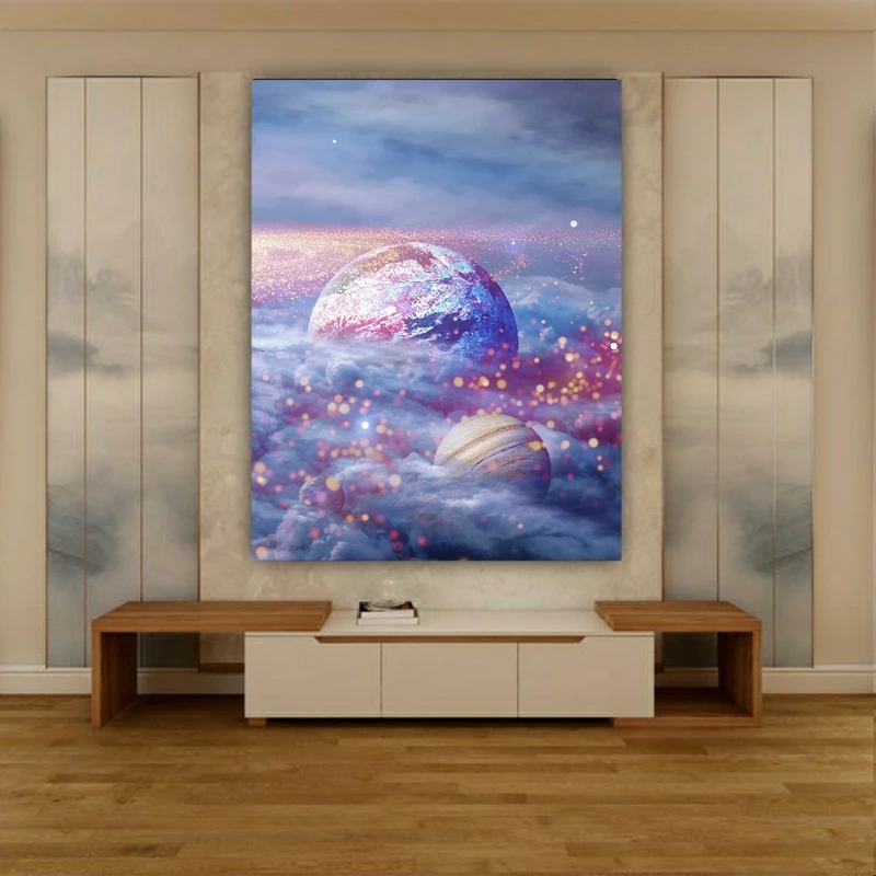 تابلو بوم طرح کهکشان و سیاره مدل SDB333
