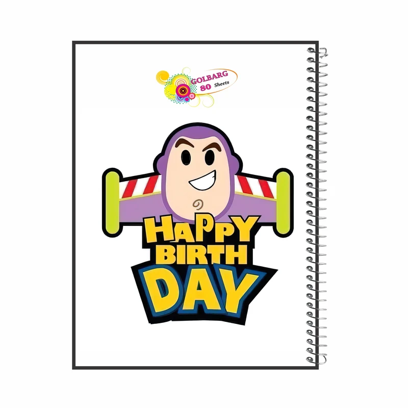 دفتر مشق 80 برگ گلبرگ طرح بازلایتر کد 80972