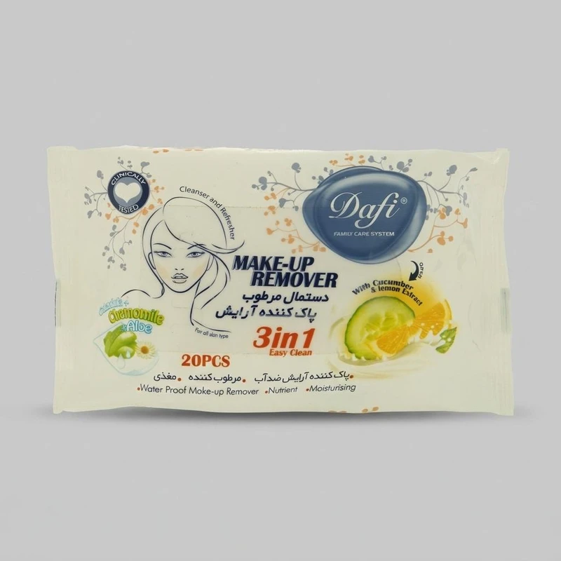 دستمال مرطوب دافی مدل 3in1 بسته 20 عددی