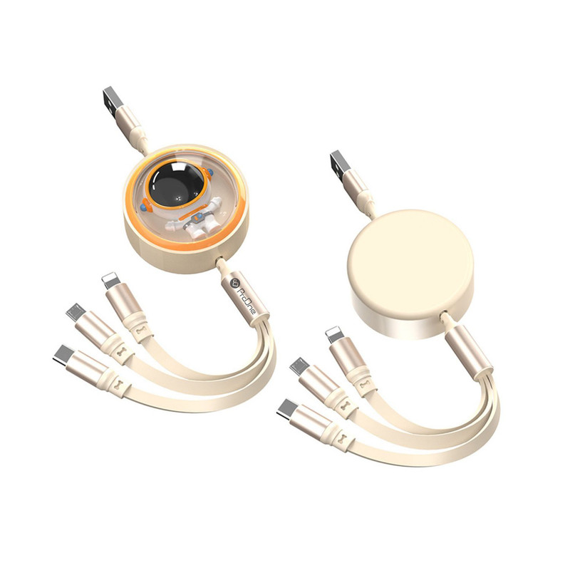 کابل تبدیل USB به USB-C / microUSB / لایتنینگ پرووان مدل PCC128R طول 1.2 متر