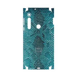 MAHOOT Blue Snake Skin-FullSkin Cover Sticker for Motorola One Macro