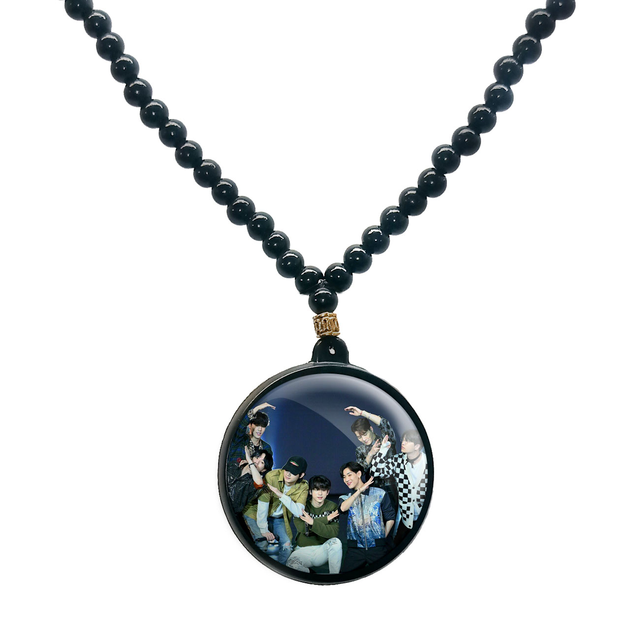 گردنبند پرمانه طرح GOT7 کد pmd.19226 مدل دو طرفه