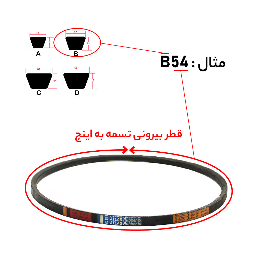 تسمه دینام اطلس مدل A66