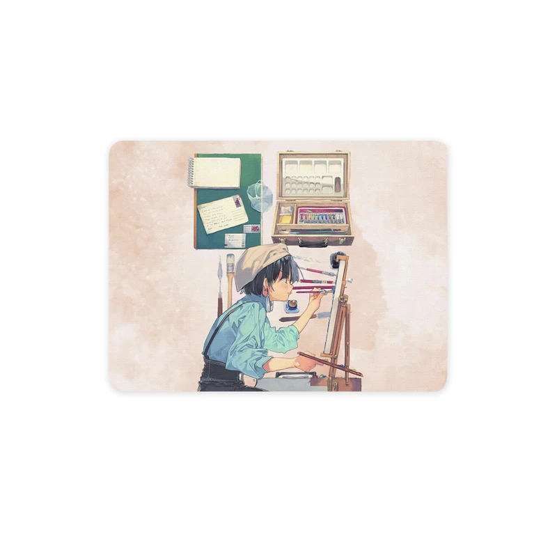 ماوس پد ترمه طراحان ایده مدل دختر نقاش کد job0035