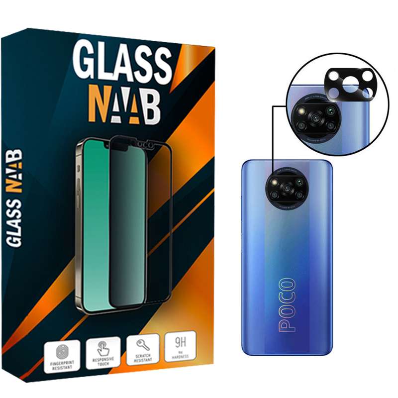 محافظ لنز دوربین گلس ناب مدل Flz-01 مناسب برای گوشی موبایل شیائومی Poco X3 / Poco X3 Pro