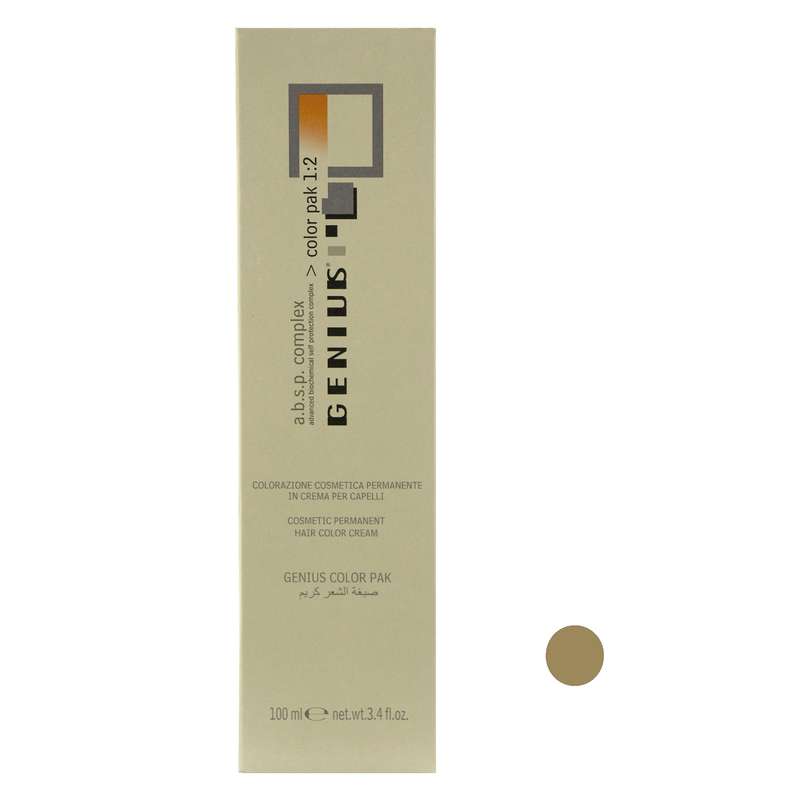 رنگ مو جنیوس شماره 8.0 حجم 100 میلی لیتر رنگ مدل بلوند روشن