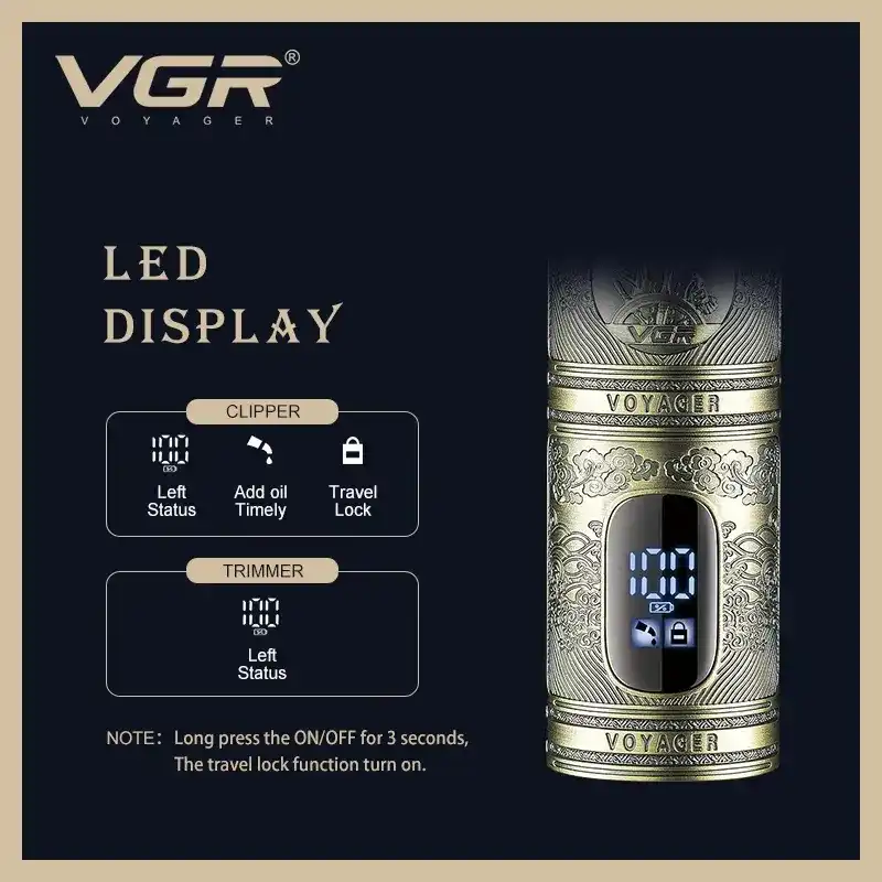 ماشین اصلاح موی سر و صورت وی جی ار مدل V-670 مجموعه 2 عددی