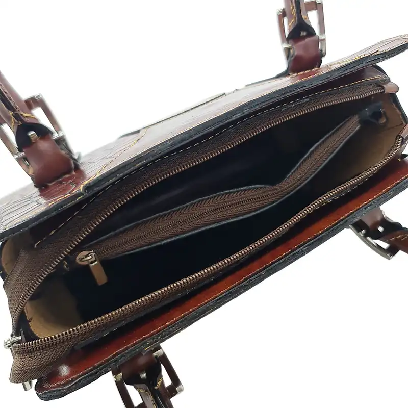 کیف دوشی زنانه مدل آریوس چرم طبیعی گاوی کد S_-220