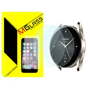 محافظ صفحه نمایش شیشه‌ای ام‌گلس مدل Glass-MG مناسب برای ساعت هوشمند شیائومی Watch S2 46mm بسته دو عددی